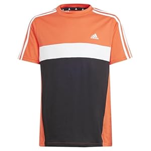 adidas Unisex Kids Tiberio 3-Stripes Colorblock Cotton Tee Kids Short Sleeve T-Shirt (Pack of 1)
