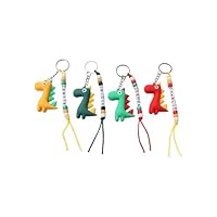 Personalised Dinosaur Keyring – Bright Beaded Bag Accessory with Name Girls or Boys| Backpack Charm | Party Favour | Stocking Filler