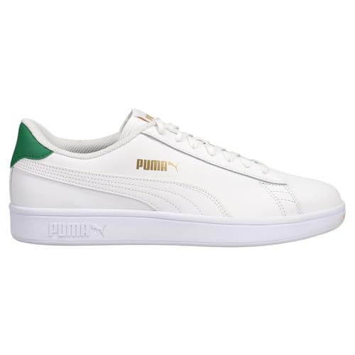 PUMA Mens Smash V2 Leather Lace Up Sneakers Shoes Casual - White