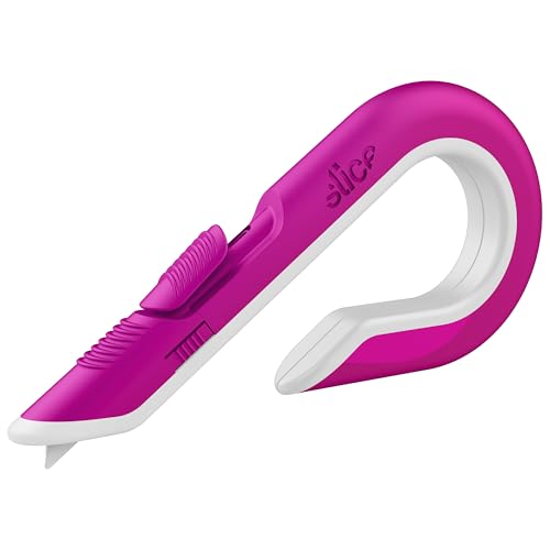 Slice Box Cutter, Heavy Duty Utility Knife, Safe Ceramic Blade Lasting 11x Longer than Metal, Pink, 1 Pack