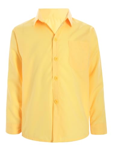 Sinleey Kinderhemd Jungenhemd Langarm Schuluniform Einfarbig...