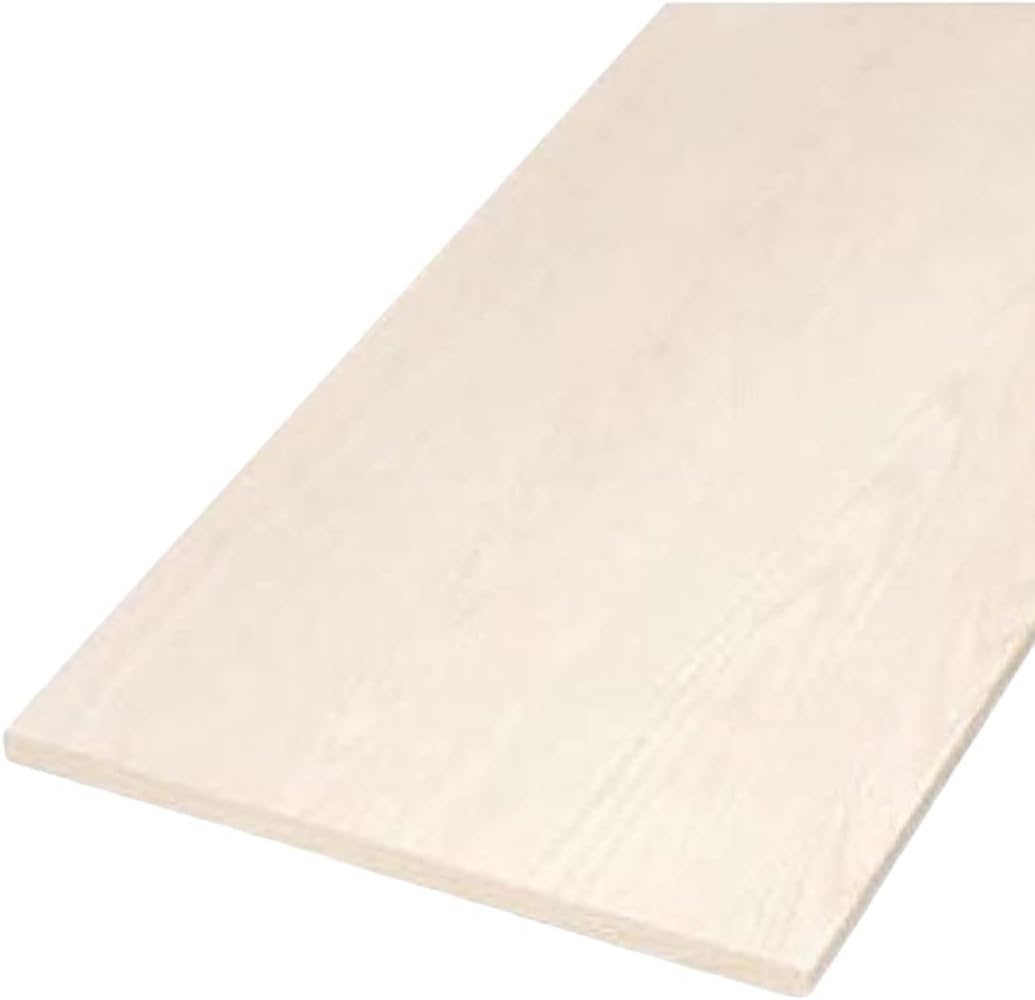 Woodone STT0750I-D1I-WH Wood Grain Shelf, White, Thickness 0.8 inches (20 mm), Thread Surface