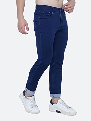 Image of Strechable Denim Regular Fit Mid Waist Light Weight Soft Feel Stretchable Denim Jeans Pant for Men