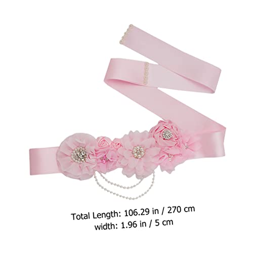 Rhinestone Bridal Waist Belt Delicate Shining Girdle for Wedding Dress Shower Party Accessory with Decor2