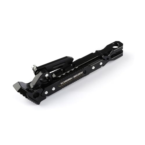 Image of Universal Motorcycle Kickstand Height Adjustable CNC Aluminum Alloy Side Stand for Electric Scooter Motorbike Mini Pit Dirt Bike Black