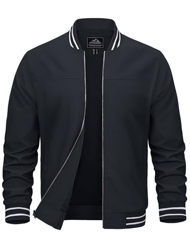MAGCOMSEN Men's Bomber Jacket Lightweight Windbreaker Jackets Zip...