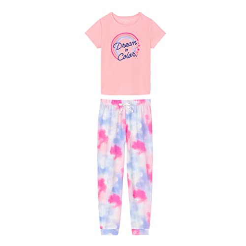 Nautica Girls Pajama Pants and Short Sleeve Sleep Shirt Sets | 2 Piece Top and Bottom Sleepwear for Kids Pajamas for Girls