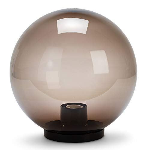 Globe de jardin, lampadaire d'extérieur 250 mm, douille E27, compatible LED, étanche IP44, sphère pour jardin, parcs, copropriétés, terrasses. Ambré