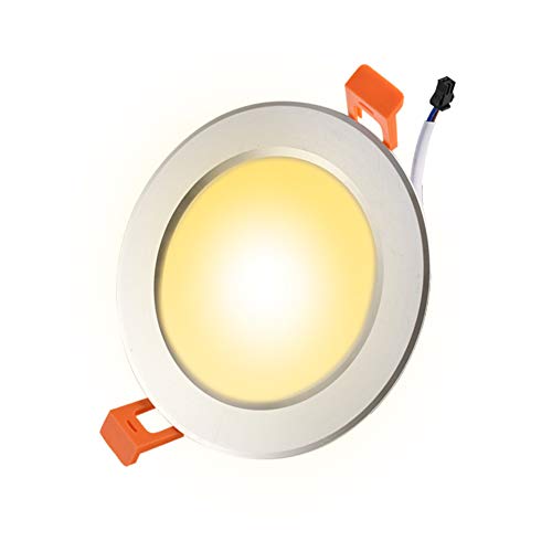 XUNATA 3.5 inch LED Recessed Light, AC 85-265V 9W Downlight(70W Equiv.), LED Retrofit Lighting Fixture, 900lm Ceiling Recess Lights, 3000K Warm White Panel Lights for Kitchen, Office