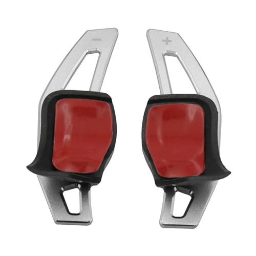 Compatible With Seat For Leon 2009-2014 ギアシフトパドル カーステアリングホイールパドルエクステンション シフトコントロールカバー アクセサリー パドルシフター(Silver)
