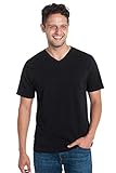 Ably Apparel Jamison Men's V-Neck Tee | Repels Liquids, Stains, and Odors Black