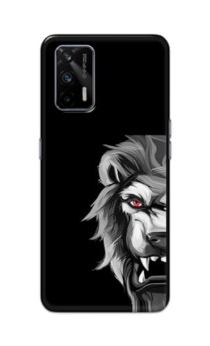 Image of PRINTFIDAA Printed Hard Back Cover Case for Realme GT 5G | Realme X7 Max 5G | Realme GT Neo | GT Neo Flash Back Cover (Angry Lion) -112