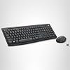 Logitech MK295 Combo de ratón y teclado inalámbrico con tecnología SilentTouch, teclado numérico completo, seguimiento óptico avanzado, inalámbrico sin retrasos, 90% menos ruido – Grafito