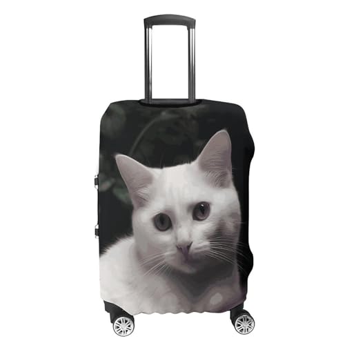 Travel Luggage Protector Cover Waterproof Wheeled Travel White Cat Suitcase Covers Case For 19-32 Inch Luggage4