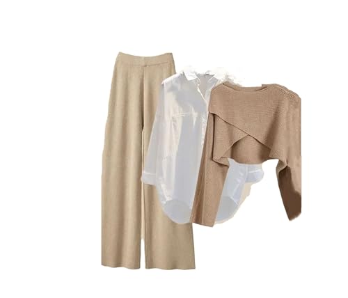 Ensemble tricot 3 pièces femme pour le bureau, le cocooning et les sorties