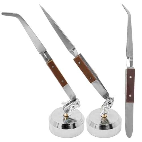 Juego de 5 pinzas de soldadura, diseño giratorio de 360° con bloqueo cruzado inverso, pinzas de precisión para manualidades y reparaciones