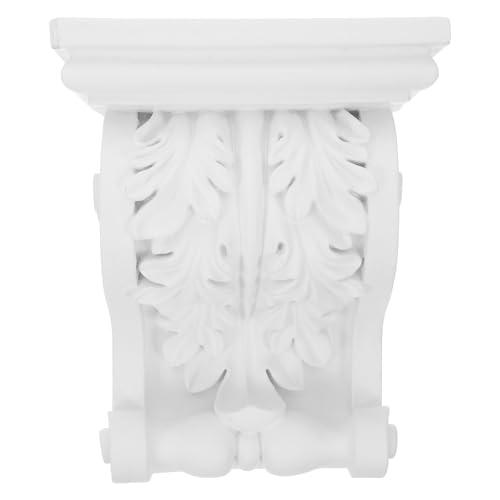 GRIRIW Ménsula Decorativa Función de Corte y Pegado de Pu Estilo Europeo Blanco para Soporte de Viga Adecuado para Embellecimiento de Hogar y Comedores