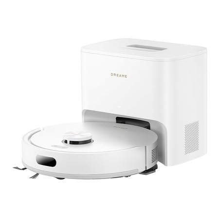 DREAME F20 Plus Robot Aspirateur, Brosse Double Anti-Enchevêtrement, Brosse Latérale Amovible, Aspiration 20 000Pa, Obstruction Jusqu'à 4 cm