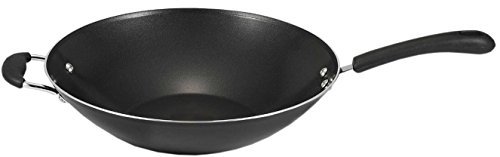 T-fal A80789 Specialty Nonstick Dishwasher Safe Oven Safe PFOA-Free Jumbo Wok Cookware, 14-Inch, Black by T-fal