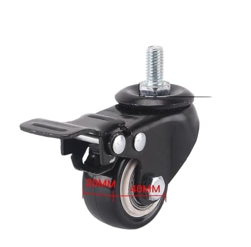 Roulette pivotante double roulement pour meuble de salon et bureau
