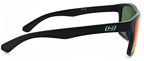 Optic Nerve Rumble Shiny Black w/Polarized Smoke Lens Red Mirror3