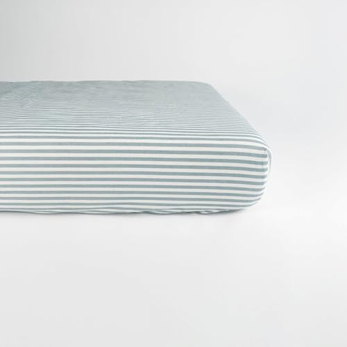 Drap housse bébé percale de coton bio rayé lit nourrisson 60x120 - 3