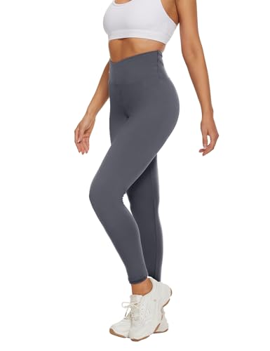 High Waisted Leggings for Women - No See Through Tummy Control Cycling Workout Yoga Pants with Pockets Reg & Plus