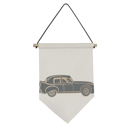 Drapeau en toile voitures classiques pour habiller un mur de garage ou salon