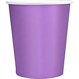 1000 Pappbecher Papierbecher Papptrinkbecher einfarbige bunte unbedruckte Trinkbecher aus Pappe (1000 x 200ml / 180 ml Becher) Lila, bis 0,2l