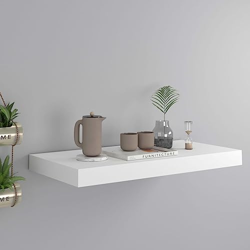 Genérico Estante Flotante de Pared MDF Blanco 50x23x3,8 cm,Estantes y estanterías-323808