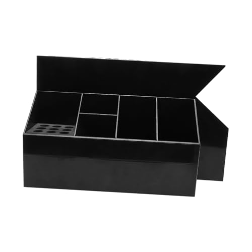 minkissy 1Pc Hairdresser Scissors Organizer Black Scissor Comb Holder Storage Box for Salon Barbershop Supplies Durable Stable Tool Rack for Hair Cutting Kit Hairdressing Tools