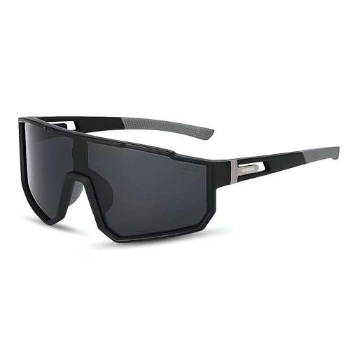 Image of SNDIA Polarized Sports Sunglasses | UV400 Protection | Cycling Riding Cricket Glasses for Men Women