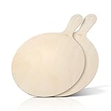 G.a HOMEFAVOR Set of 2 Wood Pizza Peel, 12” Cutting Board, Cheese Board, Bread and Crackers...