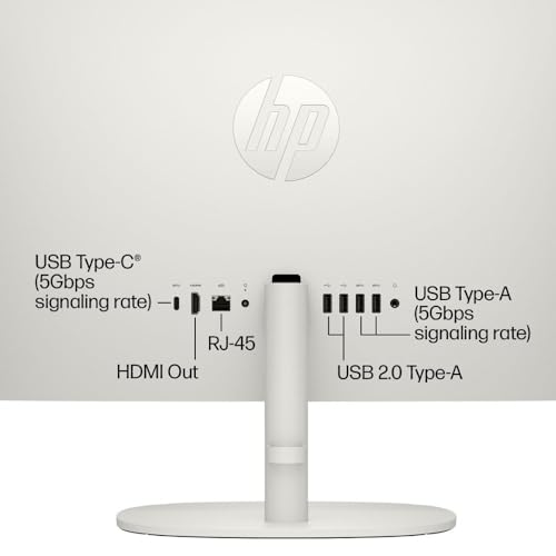 Image of HP All-in-One Desktop, Intel Celeron J4025 Processor, 21.5 FHD Backlit Display, HDMI, RJ-45, Wired Keyboard&Mouse, WiFi, Webcam, Windows 11 Home in S Mode, with 5ave Mousepad (64GB RAM | 2TB SSD)