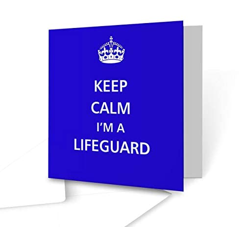 The Victorian Printing Co - Keep Calm - I'm A Lifeguard - Square Greeting Card