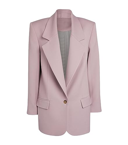 Blazer à un bouton pour femme avec revers échancré noir