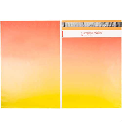 Image of Inspired Mailers - Poly Mailers 10x13-100 Pack - Sunset Ombre - Shipping Bags for Clothing - Large Mailing Envelopes - Shipping Envelopes - Package Bags - Poly Bags 10x13