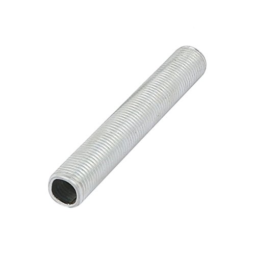 Image of uxcell Lamp Pipe Nipple, M10 Thread 65mm Length Hollow Lamps Repair Part Hardware for Lamp Lights, Zinc Plated Silver Tone, Pack of 10