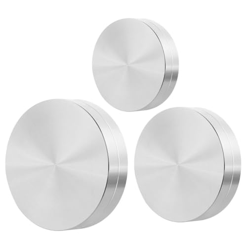 jojofuny Rodamiento Plano Base Giratoria y Diseño de Precisión de Aleación de Aluminio, 3 Piezas Silenciosa para Muebles y Exhibiciones Giratorias