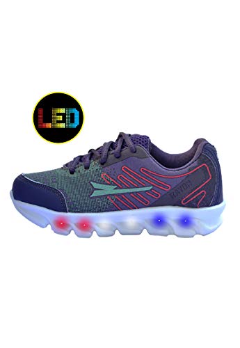 Tênis Led Infantil Menina + Laço de Cabelo + Oculos - R4041- RAYON Feminino Tamanho:33