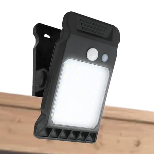 zjhukfmc Luces Solares De Clip Para Exteriores - Iluminación De Terraza Con Sensor Inteligente,Lámpara Decorativa Con 3 Modos Para Umbráculo Jardín Valla Entrada Patio Garaje Sendero