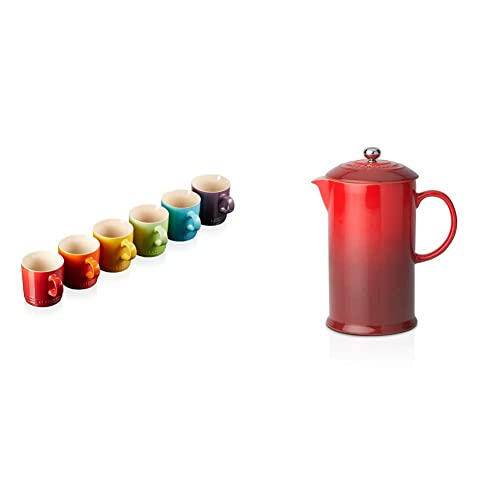 LE CREUSET Becher-Set mit Henkel, 6-teilig, Je 350 ml, Steinzeug, 12 cm...
