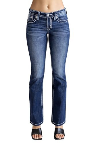 Miss Me Women's Bohemian Dreamcatchers Mid-Rise Bootcut Jeans2