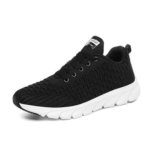 HINDOLA Women Mesh Walking Shoes Knit Slip on Fashion Breathable Comfortable Sneakers Lace Up Tennis Lightweight Women Shoes