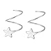 SLUYNZ 925 Sterling Silver Star Earrings for Women Teen Girls Fashion Star Wrap Earrings (Color 1)