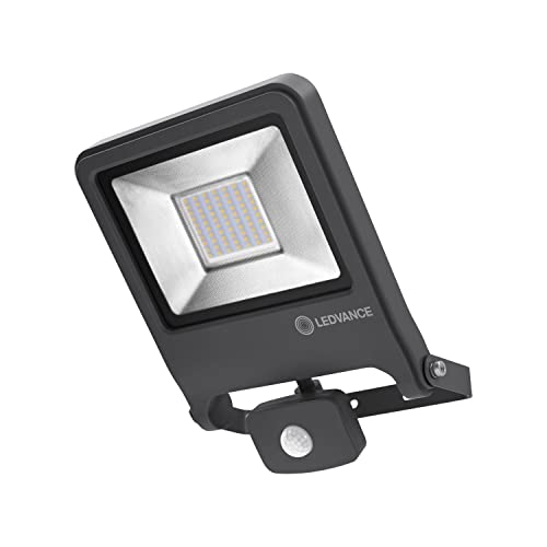LEDVANCE LED Fluter, Leuchte für Außenanwendungen, integrierter Bewegungssensor, Warmweiß, 257,0...