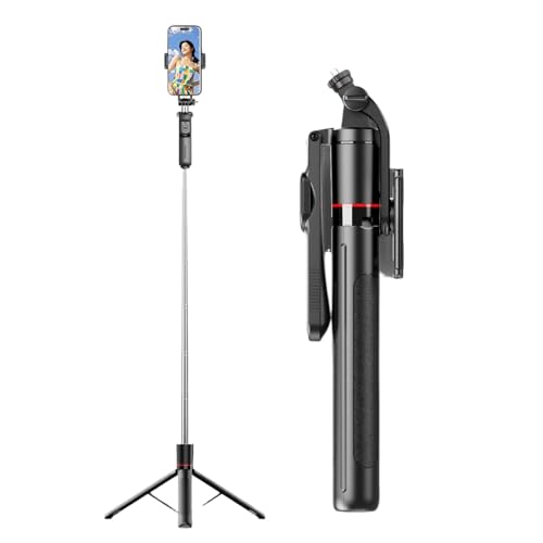 Palo selfie para teléfono, palo selfie de viaje, trípode inalámbrico multifuncional 2 en 1 para fotografía, filmación, camping, vlog, viajes