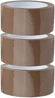 Packing Tape/Parcel Tape - 3x Rolls of Brown Tape 48mm x 66m, Packing Tape Strong for Moving House, Packing Parcels, Cardboard Boxes & Cartons by Crimson Starfish