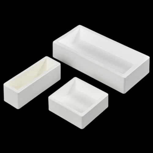 Crisol de óxido de magnesio con tapa rectangular para horno 4