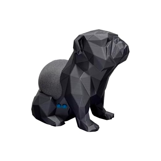 Suporte de Mesa para Alexa Echo Dot 4 e 5 Em Formato De Cachorro Bulldog